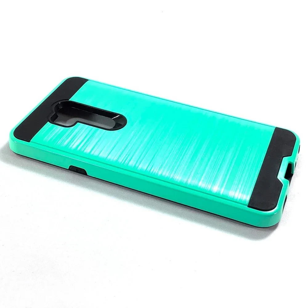 NEW LG G7 Rugged Case Cover Clear Screen Green